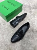 Bottega Veneta Men's Woven Business Casual Leather Shoes with Original Box