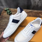 Louis Vuitton men's luxury brand early spring new white shoes with original box