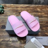 Balenciaga men's and women's twill bread slippers in original box