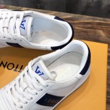 Louis Vuitton men's luxury brand early spring new white shoes with original box