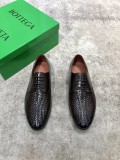 Bottega Veneta Men's Woven Business Casual Leather Shoes with Original Box