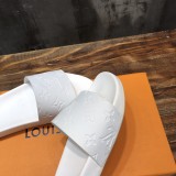 Louis Vuitton new embossed slippers for men and women with original box