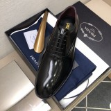 Prada Men's Formal Luxury Brand Business Leather Shoes With Original Box