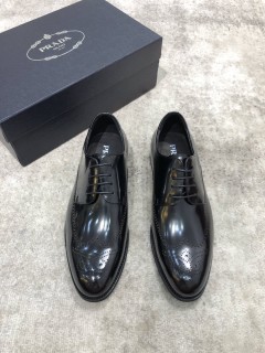 Prada Men's Boutique Luxury Brand Leather Shoes With Original Box