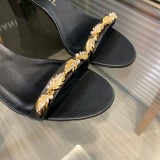 Chanel 2022ss new spring and summer chain one word with thick heel sandals with original box