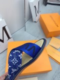 Louis Vuitton Spring/Summer 2022 Latest Explosive Denim Electric Embroidery Color Series Slippers With Original Box