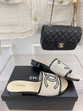 Chanel Ladies Spring Summer New Holiday Mesh Slippers With Original Box