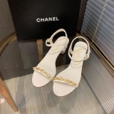 Chanel 2022ss new spring and summer chain one word with thick heel sandals with original box