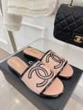 Chanel Ladies Spring Summer New Holiday Mesh Slippers With Original Box