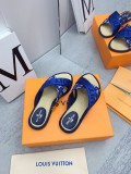 Louis Vuitton Spring/Summer 2022 Latest Explosive Denim Electric Embroidery Color Series Slippers With Original Box