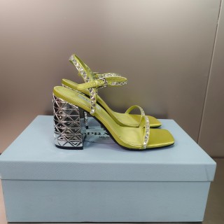 Prada Spring/Summer New Style Sandals With Diamonds With Original Box