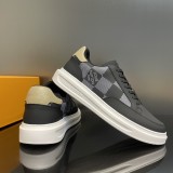 Louis Vuitton Men's New Floral Embossed Casual Sneakers with Original Box