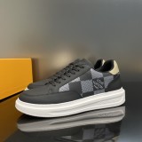 Louis Vuitton Men's New Floral Embossed Casual Sneakers with Original Box