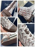 Dior New High Top Printed Canvas Casual Sneakers With Original Box