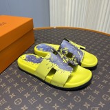 Hermes Men's New Leather Anti-Slip Flip Flop With Original Box