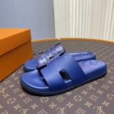 Hermes Men's New Leather Anti-Slip Flip Flop With Original Box