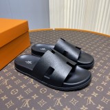 Hermes Men's New Leather Anti-Slip Flip Flop With Original Box