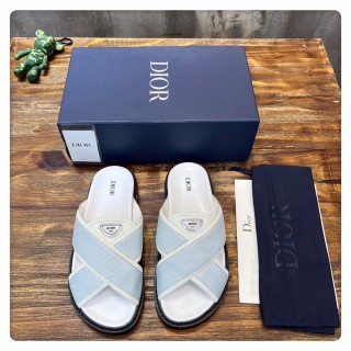 Dior New Classic Evergreen Men's Casual High-end Slippers With Original Box