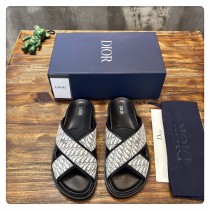 Dior New Classic Evergreen Men's Casual High-end Slippers With Original Box