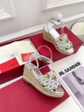 Valentino Spring/Summer 2022 New Rivet Wedge Sandals with Original Box