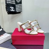 Valentino 2022 summer new rivet element high-heeled sandals with original box