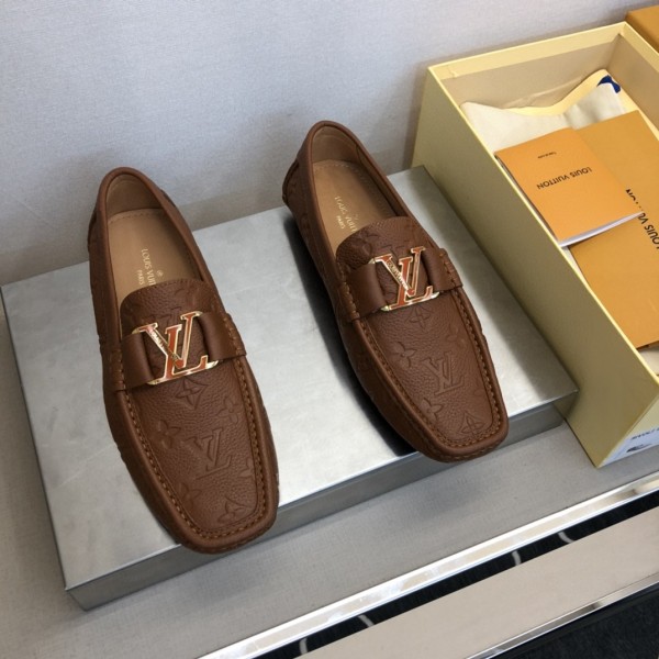 Louis Vuitton High-End Men's Driving Slip-On Fashion Classic Casual Shoes With Original Box