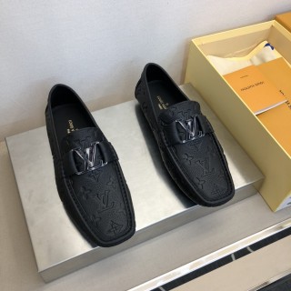 Louis Vuitton High-End Men's Driving Slip-On Fashion Classic Casual Shoes With Original Box