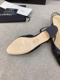 Chanel luxury brand Wannian classic leather outsole chunky heel sandals with original box