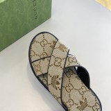 Gucci High-end Men's Summer Casual Loose and Comfortable Slippers with Original Box