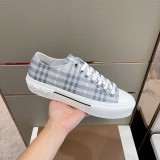 Burberry Men's Check Cotton Low Top Casual Sneakers in Original Box