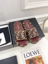 Chanel 2022 spring and summer new products classic elements catwalk thick-soled slippers with original box