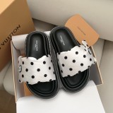 Louis Vuitton 2022 spring and summer new old flower Velcro bread slippers with original box