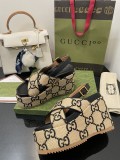 Gucci 2022 early spring new classic boot-type British color-blocking high-density outsole sandals with original box