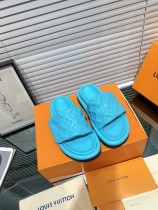 Louis Vuitton men's and women's fashion leather version spring and summer latest sandals with original box