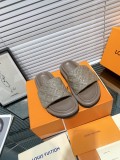 Louis Vuitton men's and women's fashion leather version spring and summer latest sandals with original box