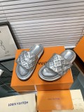 Louis Vuitton men's and women's fashion leather version spring and summer latest sandals with original box