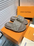 Louis Vuitton men's and women's fashion leather version spring and summer latest sandals with original box