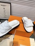 Louis Vuitton men's and women's fashion leather version spring and summer latest sandals with original box