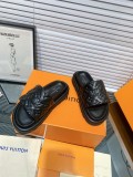 Louis Vuitton men's and women's fashion leather version spring and summer latest sandals with original box