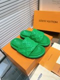 Louis Vuitton men's and women's fashion leather version spring and summer latest sandals with original box