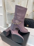 Chanel Ladies Classic Chain Boot Collection With Original Box