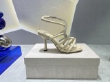 Jimmy Choo Spring/Summer 22 Latest Hot Square Head Drill Chain High Heel Sandals With Original Box