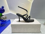 Jimmy Choo Spring/Summer 22 Latest Hot Square Head Drill Chain High Heel Sandals With Original Box