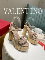 Valentino Spring/Summer 2022 New Ladies Handmade Hemp Rope Sandals with Original Box