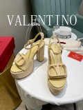 Valentino Spring/Summer 2022 New Ladies Handmade Hemp Rope Sandals with Original Box