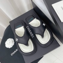 Chanel Summer Newest Bread Flip-flops Cross Strap Beach Slippers With Original Box