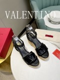 Valentino Spring/Summer 2022 New Ladies Handmade Hemp Rope Sandals with Original Box