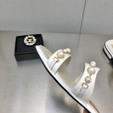 Chanel early summer new pearl series slippers with original box