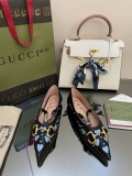 Gucci 2022 early autumn new pointed toe flat ballet shoes with original box