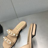 Chanel early summer new pearl series slippers with original box